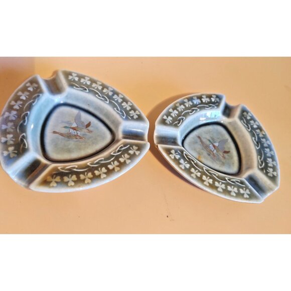 Vintage Irish Porcelain Made in Ireland by Wade Ashtrays (Set of 2) - Picture 1 of 9